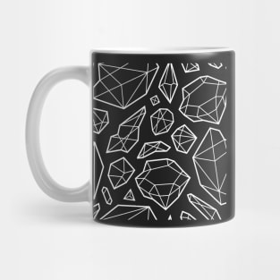 Rough Diamond Fashion Print Black Mug